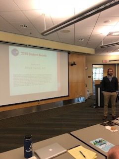 2018 Student Research Award presentation by Brock Tucker